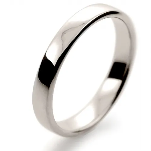 Soft Court Light - 3mm (SCSL3 W) White Gold Wedding Ring